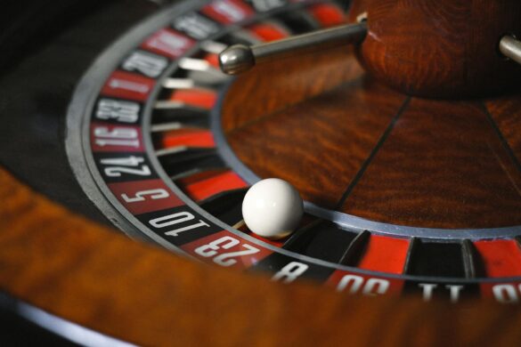 close up shot of a casino roulette